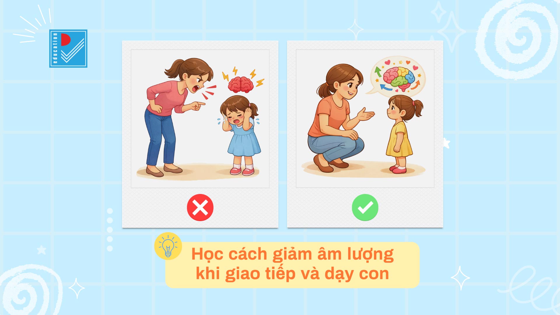 hoc cach giam am luong khi giao tiep va day con 1