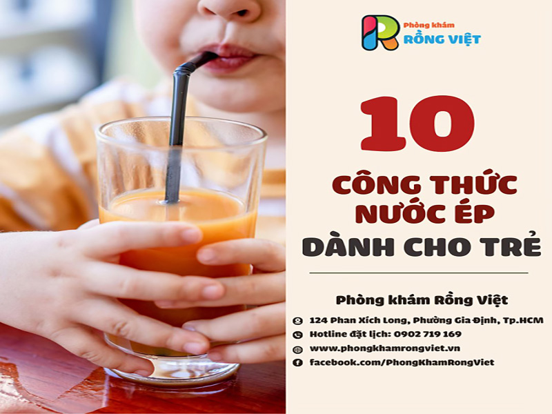 10 công thức nước ép dành cho trẻ